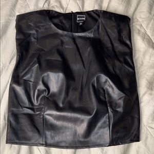 CIEN faux leather strapless tube top